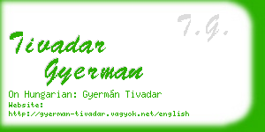 tivadar gyerman business card